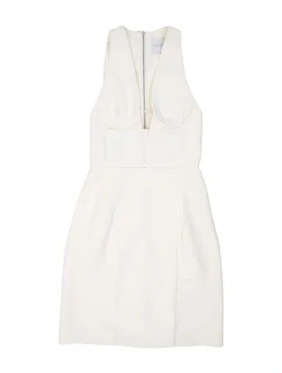 Pre-owned Dion Lee Strapless Mini Dress In Neutral