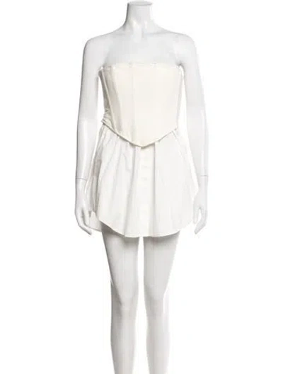 Pre-owned Dion Lee Strapless Mini Dress W/ Tags In Neutral