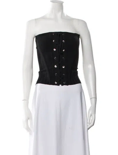 Pre-owned Dion Lee Strapless Top In Black