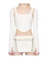 Dion Lee White Ventral Compact Corset Top In White