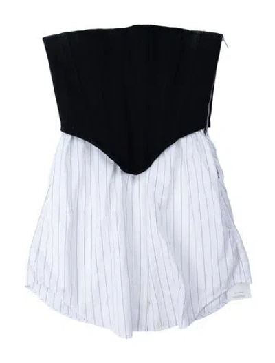 Pre-owned Dion Lee Striped Mini Dress In Blue