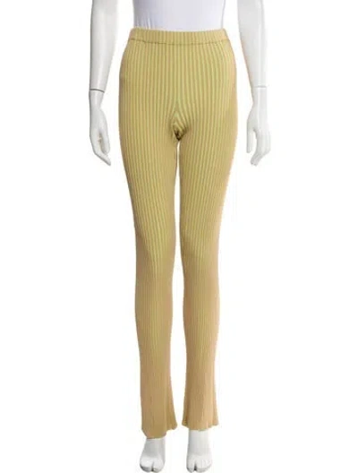 Pre-owned Dion Lee Striped Straight Leg Pants W/ Tags In Neutral