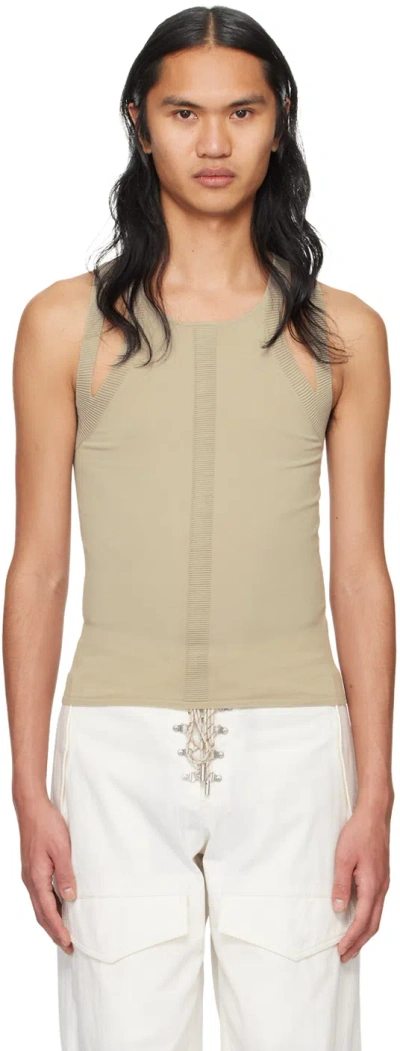 Dion Lee Taupe Sculpt Tank Top In Cement Grey