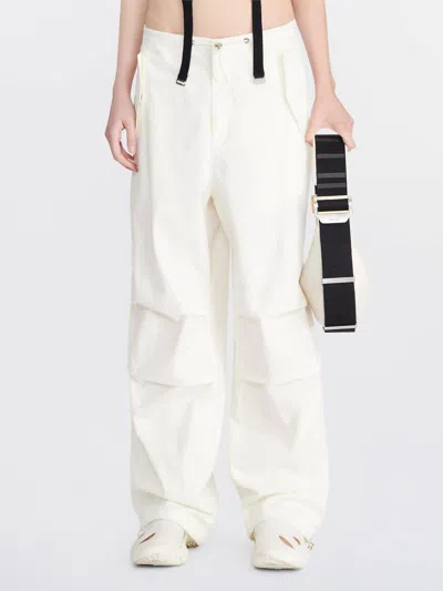 Dion Lee Toggle Parachute Pant In White