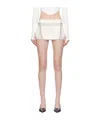 Dion Lee Toolbelt Denim Mini Skirt In White