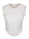 Dion Lee Off-white Cotton Tank Top In White