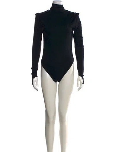 Pre-owned Dion Lee Turtleneck Long Sleeve Bodysuit W/ Tags In Black