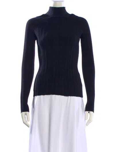 Pre-owned Dion Lee Turtleneck Long Sleeve Top In Black