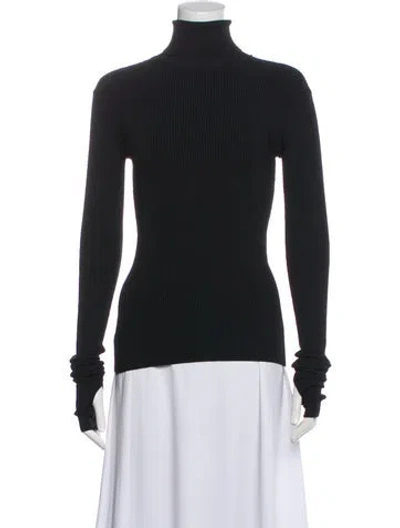 Pre-owned Dion Lee Turtleneck Long Sleeve Top In Black