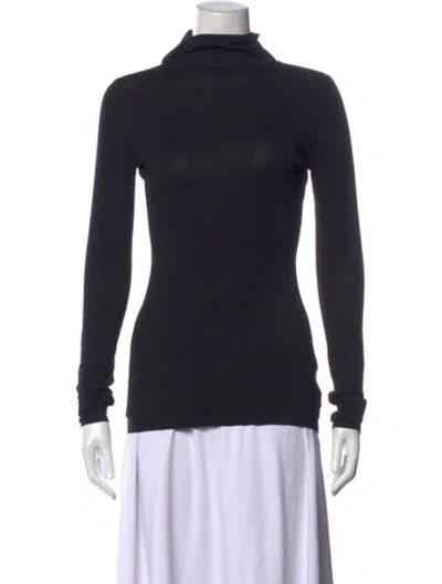 Pre-owned Dion Lee Turtleneck Long Sleeve Top In Black