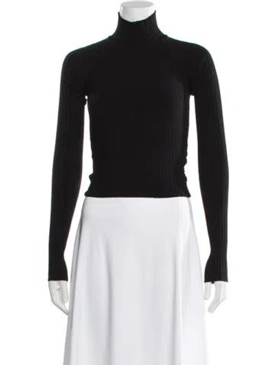 Pre-owned Dion Lee Turtleneck Long Sleeve Top In Black