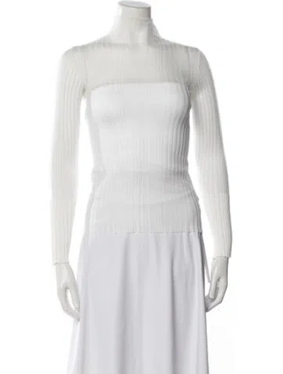 Pre-owned Dion Lee Turtleneck Long Sleeve Top In Neutral