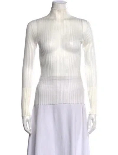 Pre-owned Dion Lee Turtleneck Long Sleeve Top W/ Tags In Neutral