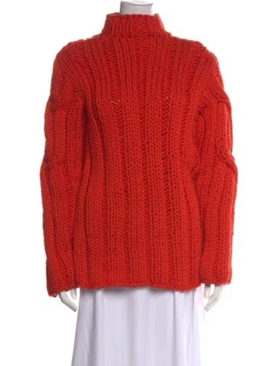 Pre-owned Dion Lee Turtleneck Sweater In Orange