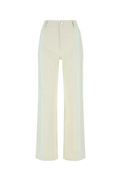 DION LEE TWO TONE STRAIGHT LEG JEANS