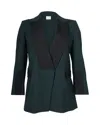Dion Lee Two-toned Blazer In Forest Green And Black Polyester In Multi