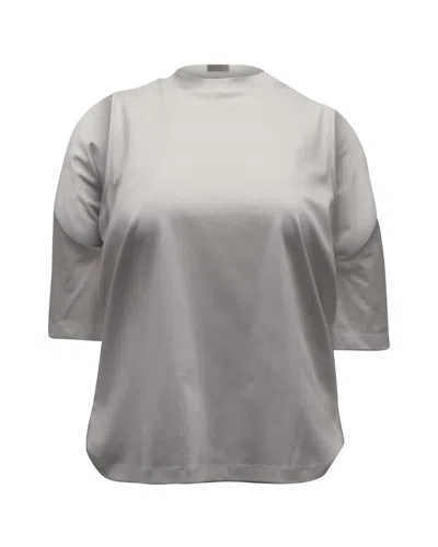 Dion Lee Utility Contour Cutout T-shirt In White Cotton In Grey