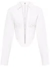 Dion Lee White V-wire Corset Shirt In White