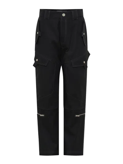 Dion Lee Black Tactical Cargo Trousers