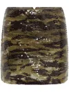 Dion Lee Vertical Horizon Sequin Mini Skirt In Braun