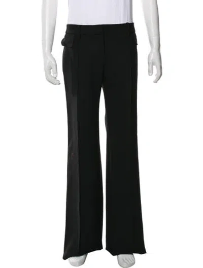 Pre-owned Dion Lee Virgin Wool Dress Pants In Black