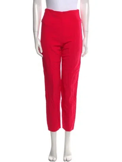 Pre-owned Dion Lee Virgin Wool Straight Leg Pants In Pink