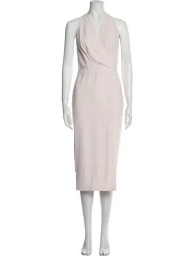 Pre-owned Dion Lee V-neck Long Dress In Neutral