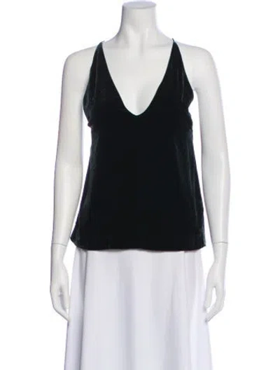 Pre-owned Dion Lee V-neck Sleeveless Top In Black