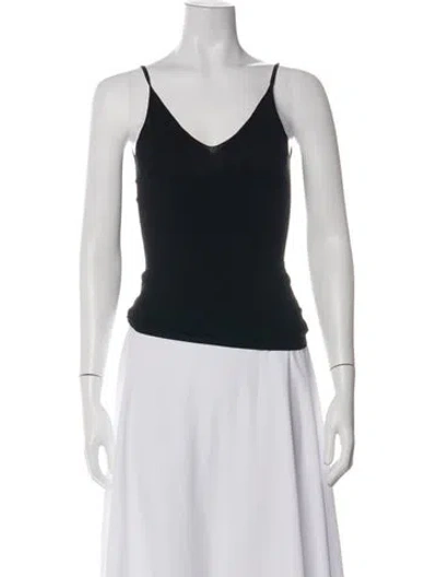 Pre-owned Dion Lee V-neck Sleeveless Top In Black