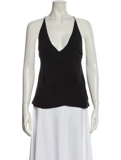 Pre-owned Dion Lee V-neck Sleeveless Top In Black