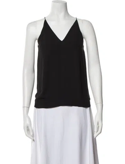 Pre-owned Dion Lee V-neck Sleeveless Top In Black