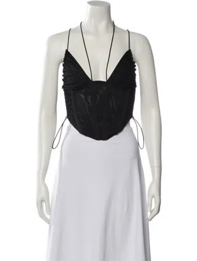 Pre-owned Dion Lee V-neck Sleeveless Top In Neutral