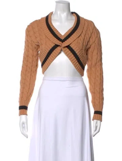 Pre-owned Dion Lee V-neck Sweater In Brown