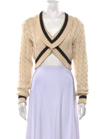Pre-owned Dion Lee V-neck Sweater In Neutrals
