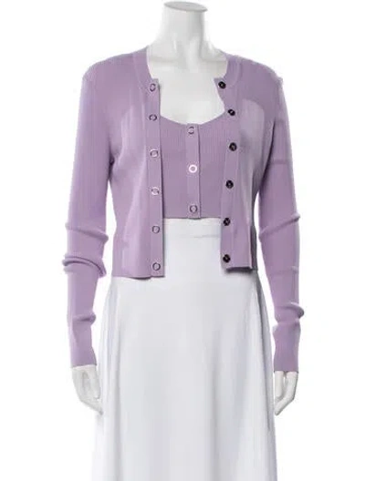 Pre-owned Dion Lee V-neck Sweater In Purple