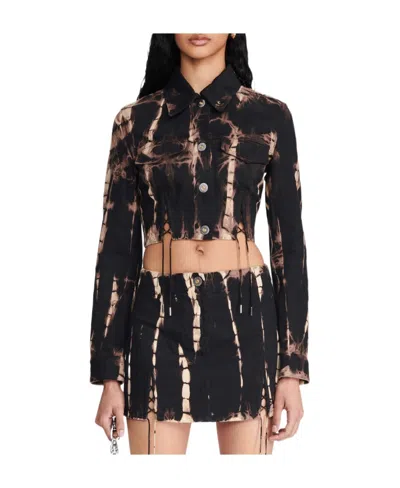 Dion Lee V-wire Cropped Jacket In Black
