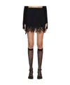 Dion Lee Black Cotton Miniskirt In Black