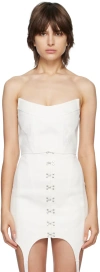 Dion Lee White Convex Bustier In Ivory