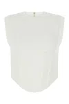 Dion Lee Off-white Cotton Tank Top In Ivory