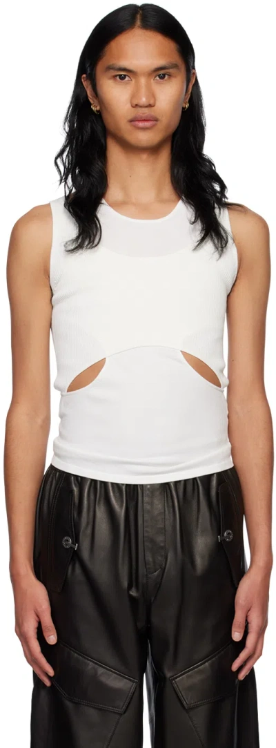 Dion Lee White Interlink Tank Top In Ivory