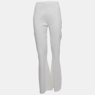 Dion Lee White Knit Wide Leg Trousers
