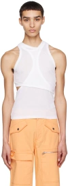 Dion Lee White Modular Tank Top In White