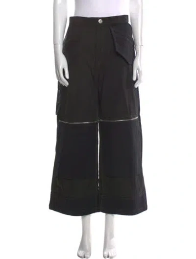 Pre-owned Dion Lee Wide Leg Pants In Black