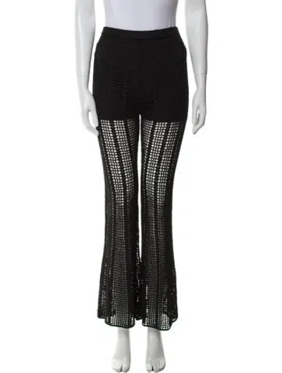 Pre-owned Dion Lee Wide Leg Pants In Black