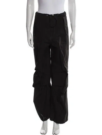 Pre-owned Dion Lee Wide Leg Pants In Black