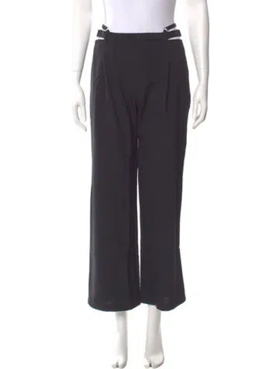 Pre-owned Dion Lee Wide Leg Pants In Black