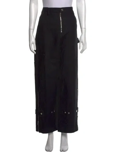 Pre-owned Dion Lee Wide Leg Pants In Black