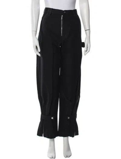 Pre-owned Dion Lee Wide Leg Pants In Black
