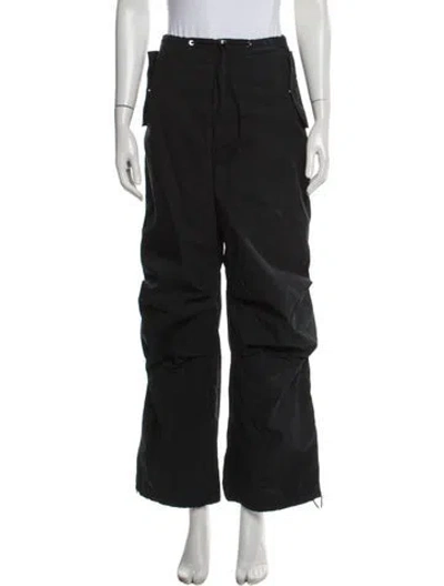 Pre-owned Dion Lee Wide Leg Pants In Black