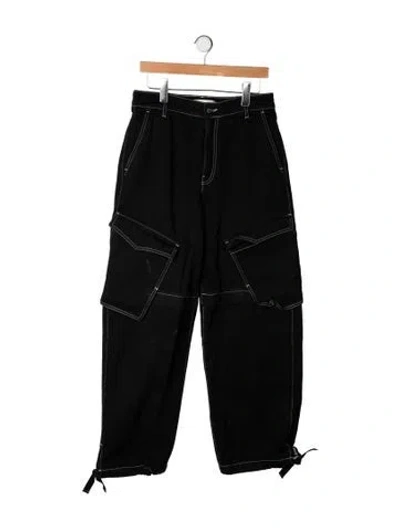 Pre-owned Dion Lee Wide Leg Pants In Black